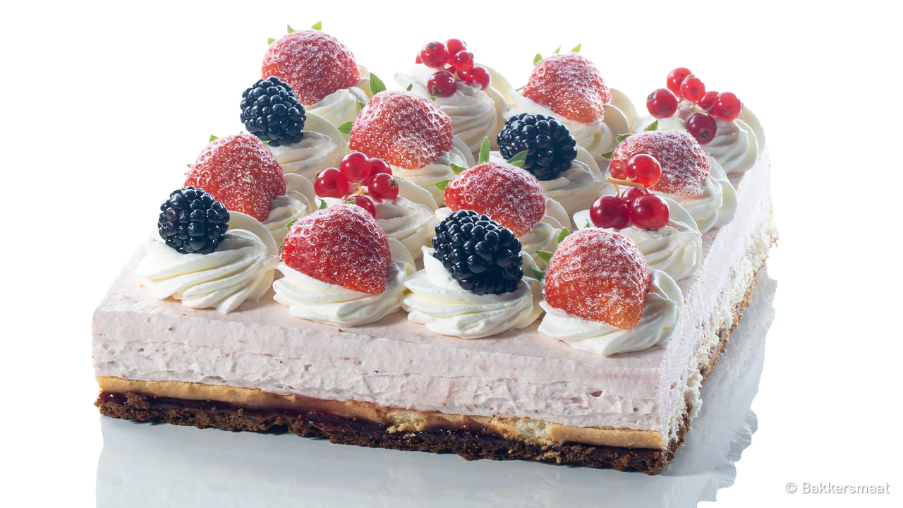 Aardbei Bavaroise taart